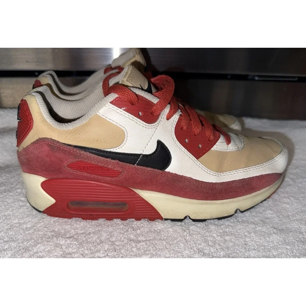 Nike Air Max 90 Leather Size 6Y CD6864-200‎ Sesame Red Clay